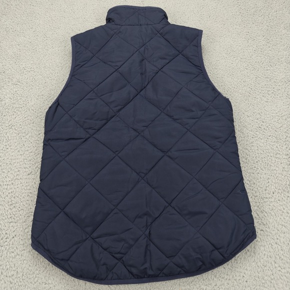 J Crew Vest Womens Extra Small Navy Blue Quilted Puffer‎ Utility Pockets FA19 XS - Picture 9 of 12
